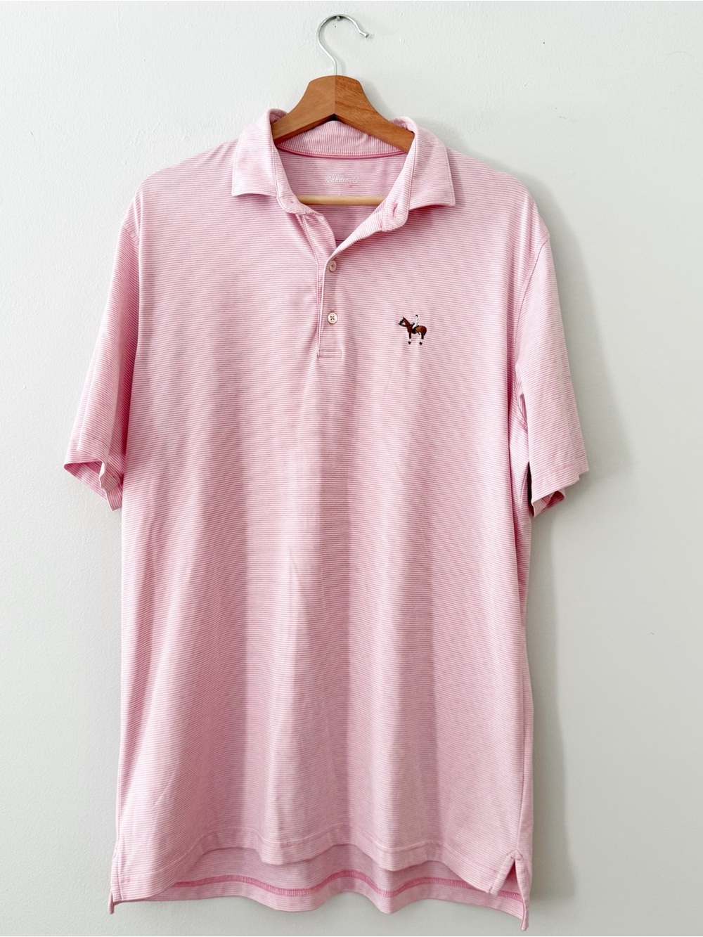 johnnie-O Light Pink Men's Polo with Embroidered Logo